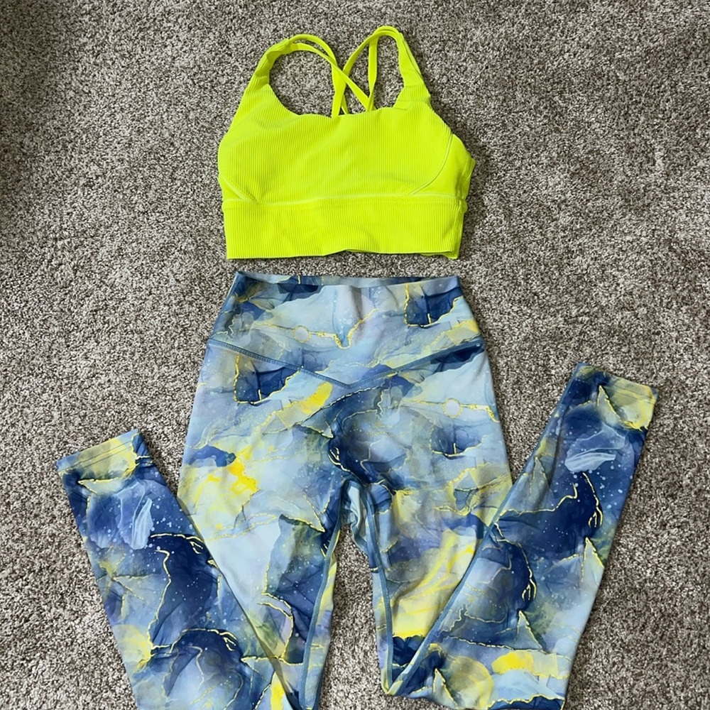 Lululemon Sports Bra and Vitality Leggings. 6 top. S leggings. Can buy separate